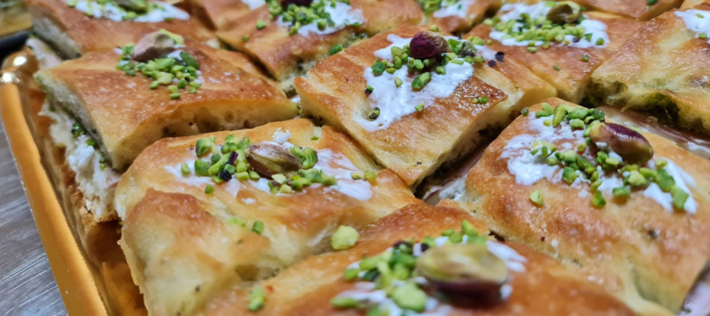 focaccia al pistacchio di stigliano